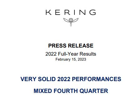 fatturato kering|kering annual report 2022.